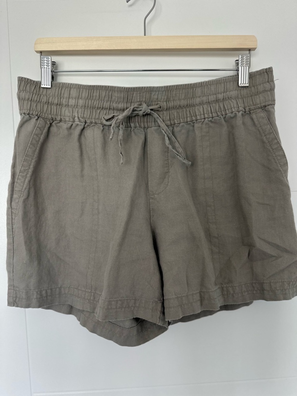 Lord & Taylor Linen High-Waist Shorts